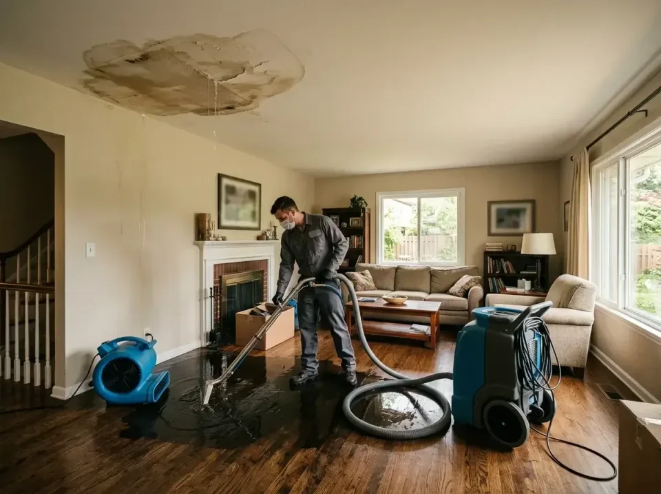 attic-pipe-burst-ceiling-drip-008 — frequently asked questions, Water Damage Restoration & Carpet Care in Belleville, MI